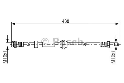 Bosch Bremsschlauch Vorderachse [Hersteller-Nr. 1987476181] für Ford von Bosch