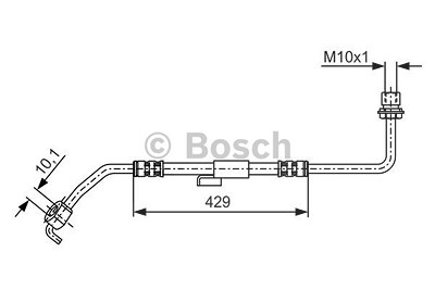 Bosch Bremsschlauch Vorderachse links [Hersteller-Nr. 1987476511] für Ford von Bosch