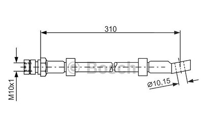 Bosch Bremsschlauch Vorderachse rechts [Hersteller-Nr. 1987476464] für Opel, Saab von Bosch