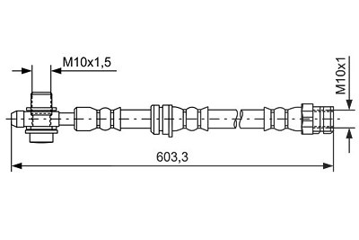 Bosch Bremsschlauch [Hersteller-Nr. 1987481742] für Audi, VW von Bosch