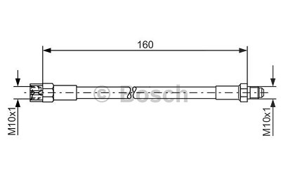 Bosch Bremsschlauch hinten links+rechts [Hersteller-Nr. 1987476230] für Audi, Seat, VW von Bosch