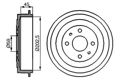 Bosch Bremstrommel [Hersteller-Nr. 0986477109] für Fiat, Alfa Romeo, Lancia von Bosch