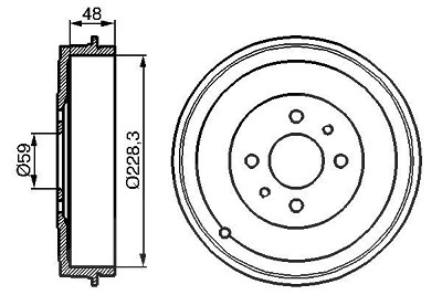 Bosch Bremstrommel [Hersteller-Nr. 0986477088] für Alfa Romeo, Fiat, Lancia von Bosch