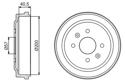 Bosch Bremstrommel [Hersteller-Nr. 0986477225] für Chevrolet von Bosch