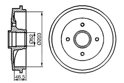 Bosch Bremstrommel [Hersteller-Nr. 0986477124] für Peugeot, Citroën von Bosch