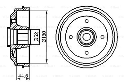 Bosch 1x Bremstrommel [Hersteller-Nr. 0986477113] für Citroën, Peugeot von Bosch