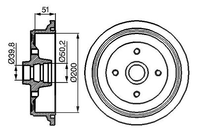 Bosch Bremstrommel [Hersteller-Nr. 0986477016] für Audi von Bosch