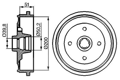 Bosch Bremstrommel [Hersteller-Nr. 0986477053] für Audi von Bosch