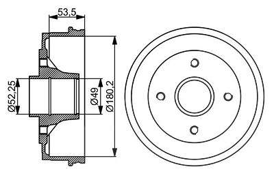 Bosch 1x Bremstrommel [Hersteller-Nr. 0986477061] für Dacia, Renault von Bosch