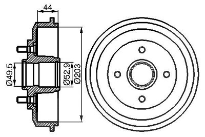 Bosch Bremstrommel [Hersteller-Nr. 0986477102] für Ford von Bosch