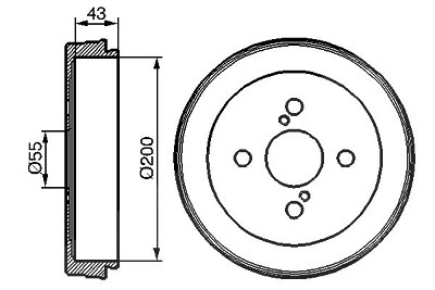 Bosch Bremstrommel [Hersteller-Nr. 0986477138] für Toyota von Bosch