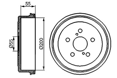 Bosch 1x Bremstrommel [Hersteller-Nr. 0986477139] für Toyota von Bosch