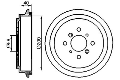 Bosch 1x Bremstrommel [Hersteller-Nr. 0986477141] für Suzuki von Bosch