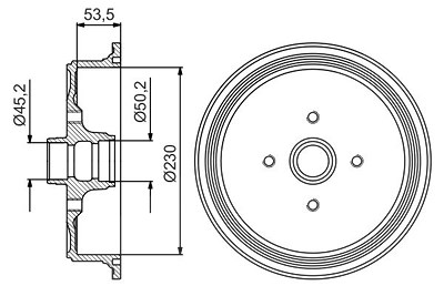 Bosch Bremstrommel [Hersteller-Nr. 0986477160] für Audi von Bosch