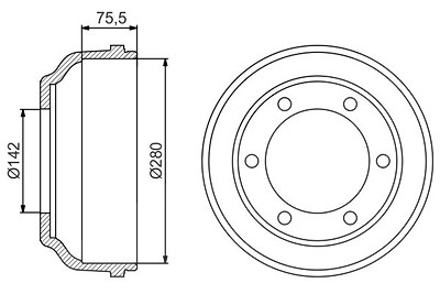 Bosch Bremstrommel [Hersteller-Nr. 0986477195] für Ford von Bosch