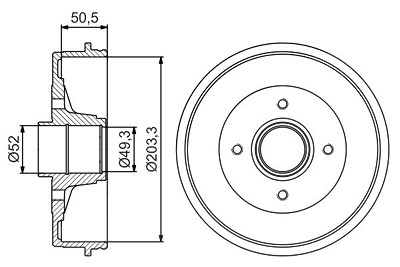 Bosch Bremstrommel [Hersteller-Nr. 0986477196] für Nissan von Bosch