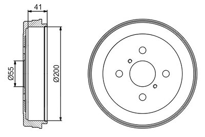 Bosch Bremstrommel [Hersteller-Nr. 0986477199] für Toyota von Bosch