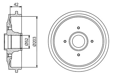 Bosch Bremstrommel [Hersteller-Nr. 0986477201] für Peugeot, Citroën von Bosch