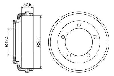 Bosch Bremstrommel [Hersteller-Nr. 0986477204] für Ford von Bosch