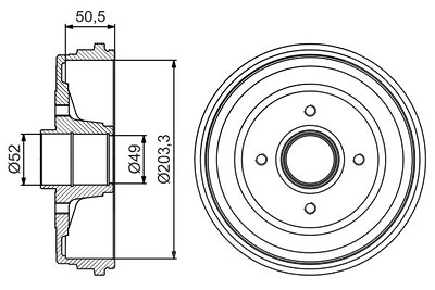 Bosch Bremstrommel [Hersteller-Nr. 0986477206] für Renault von Bosch