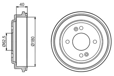 Bosch Bremstrommel [Hersteller-Nr. 0986477216] für Hyundai von Bosch