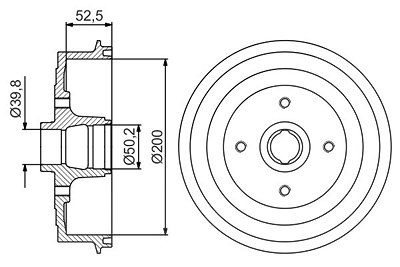 Bosch Bremstrommel [Hersteller-Nr. 0986477217] für Chevrolet, Gm Korea von Bosch