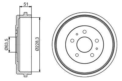 Bosch Bremstrommel [Hersteller-Nr. 0986477219] für Ford von Bosch