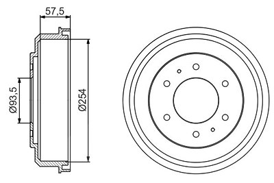 Bosch Bremstrommel [Hersteller-Nr. 0986477220] für Mitsubishi von Bosch