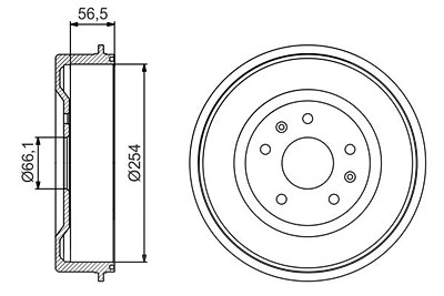 Bosch Bremstrommel [Hersteller-Nr. 0986477227] für Land Rover von Bosch