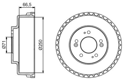 Bosch Bremstrommel [Hersteller-Nr. 0986477228] für Kia von Bosch