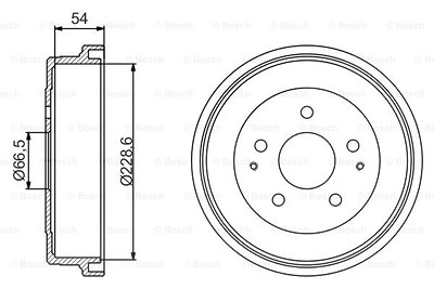 Bosch 1x Bremstrommel [Hersteller-Nr. 0986477230] für Daihatsu von Bosch