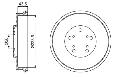 Bosch Bremstrommel [Hersteller-Nr. 0986477231] für Subaru von Bosch