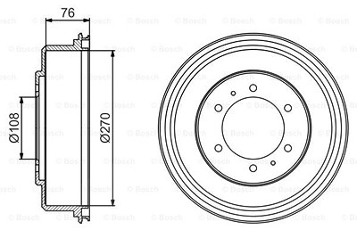 Bosch 1x Bremstrommel [Hersteller-Nr. 0986477233] für Mitsubishi von Bosch