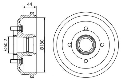 Bosch Bremstrommel Hinterachse [Hersteller-Nr. 0986477269] für Ford von Bosch