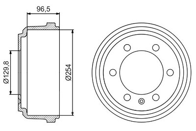 Bosch Bremstrommel [Hersteller-Nr. 0986477218] für Iveco von Bosch