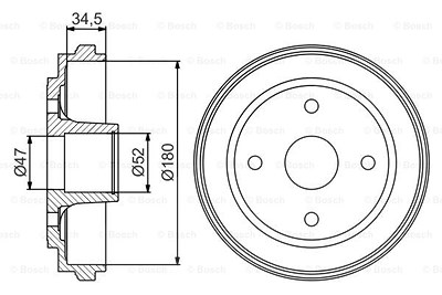 Bosch 1x Bremstrommel [Hersteller-Nr. 0986477263] für Opel von Bosch