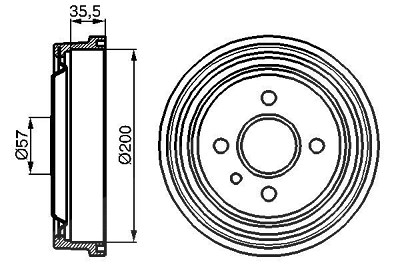 Bosch Bremstrommel [Hersteller-Nr. 0986477021] für Opel von Bosch