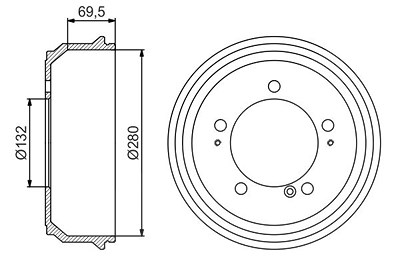 Bosch 1x Bremstrommel [Hersteller-Nr. 0986477169] für Opel, Renault von Bosch