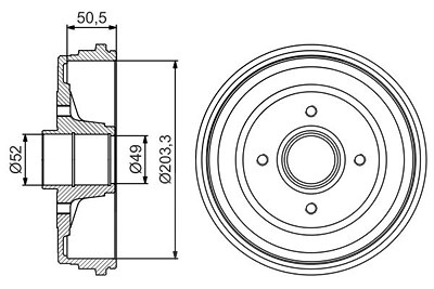 Bosch Bremstrommel [Hersteller-Nr. 0986477205] für Renault von Bosch