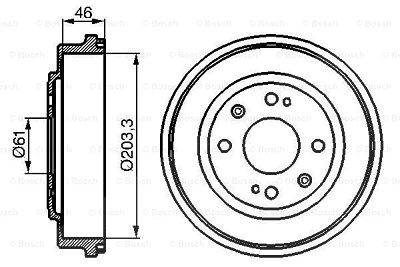 Bosch 1x Bremstrommel [Hersteller-Nr. 0986477059] für Rover von Bosch