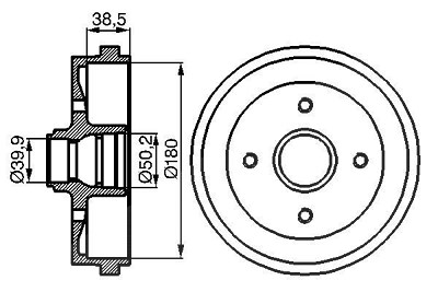 Bosch Bremstrommel [Hersteller-Nr. 0986477002] für Audi, Seat, VW von Bosch