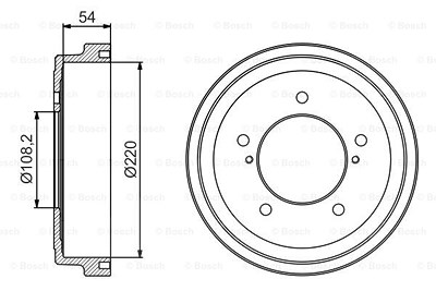 Bosch 1x Bremstrommel [Hersteller-Nr. 0986477213] für Suzuki von Bosch