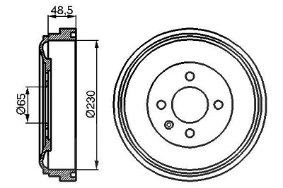 Bosch Bremstrommel [Hersteller-Nr. 0986477036] für VW von Bosch