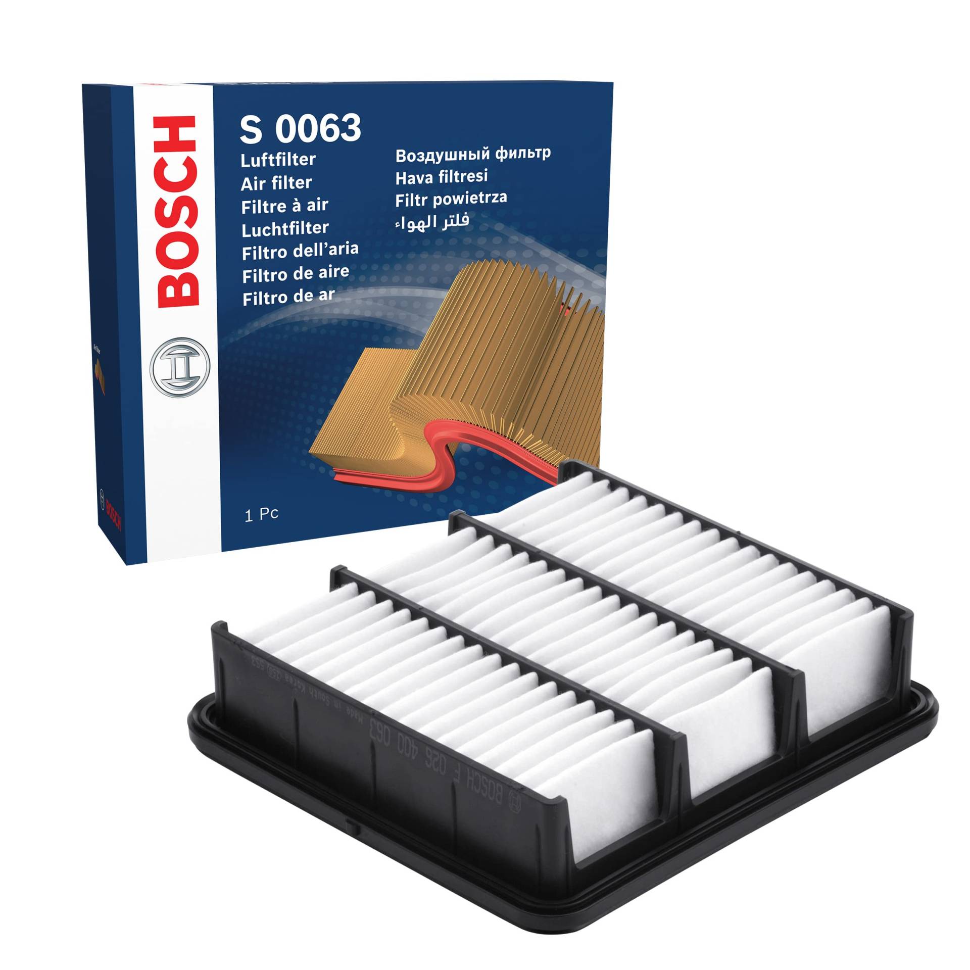 Bosch Automotive S0063 - Luftfilter Auto von Bosch