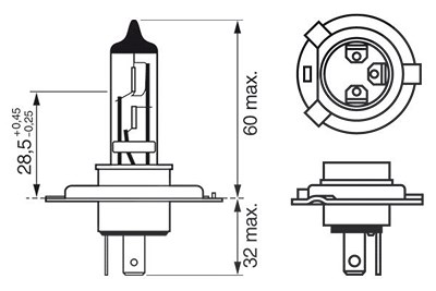 Bosch Glühlampe, Fernscheinwerfer [Hersteller-Nr. 1987301440] für Abarth, Alfa Romeo, Audi, Autobianchi, BMW, Chevrolet, Chrysler, Citroën, Dacia, Dae von Bosch