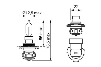 Bosch Glühlampe, Fernscheinwerfer [Hersteller-Nr. 1987302026] für Hyundai von Bosch