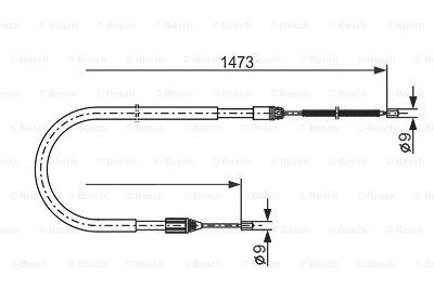 Bosch Handbremsseil Hinterachse [Hersteller-Nr. 1987477636] für Renault von Bosch