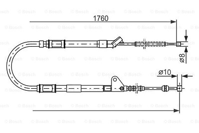 Bosch Handbremsseil Scheibenbremse Hinterachse [Hersteller-Nr. 1987477541] für Toyota von Bosch