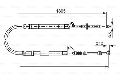 Bosch Handbremsseil Scheibenbremse Hinterachse [Hersteller-Nr. 1987477546] für Toyota von Bosch