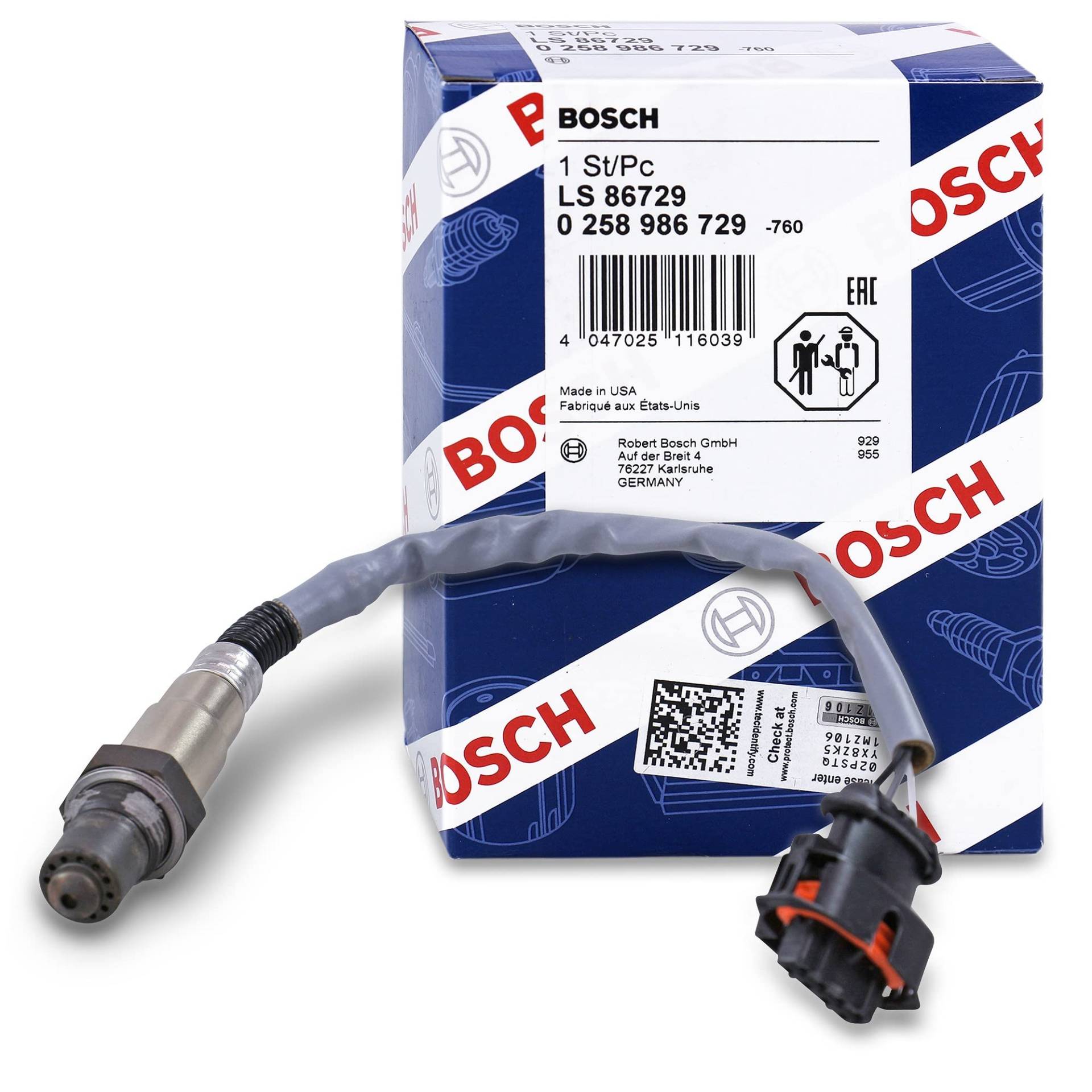 Bosch 0258986729 - Lambdasonde mit fahrzeugspezifischem Stecker von Bosch Automotive